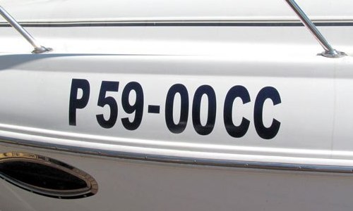 Номер старого образца на лодку темный Изготовление темного номера старого образца на лодку